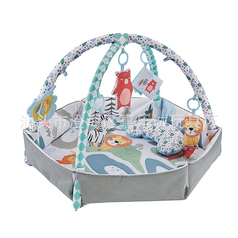 玩具婴儿六角游戏爬行垫戏健身垫带枕头爬爬垫新生儿玩具游戏垫