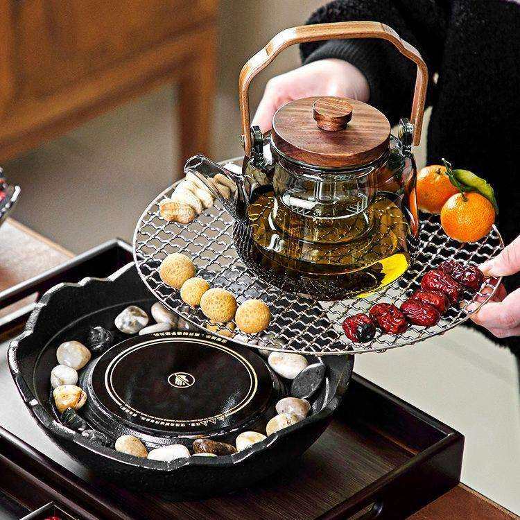 高端煮茶器2025新款围炉煮茶家用器具全套煮茶炉电陶炉烤火炉套装