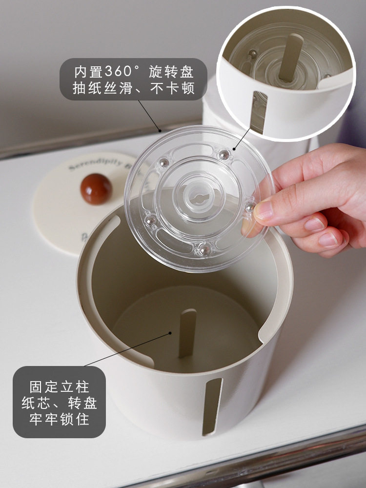 批发桌面创意卷纸筒 防尘复古铁艺空心卷纸收纳筒 家用客厅圆形纸