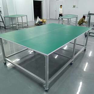 防静电工作台平面单面带轮子车间工作台防锈蚀铝合金防静电操作台