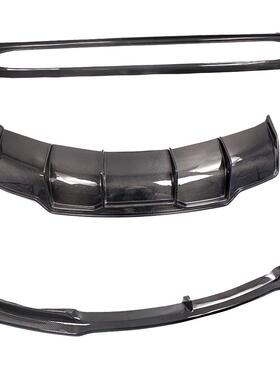 汽车改装配件适用于model3真碳纤维前铲侧裙后唇小包围尾翼