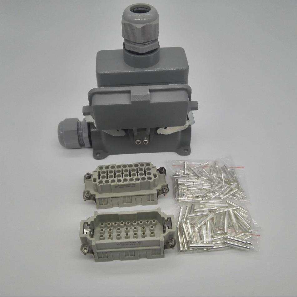 32芯重载连接器机车火车动车电气接插件工业防水航空插头HEE-032