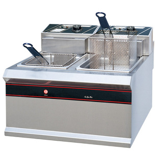 台式 商用电炸锅 双缸双筛电炸锅油炸机 904电炸炉 OMEKA奥米咔EF