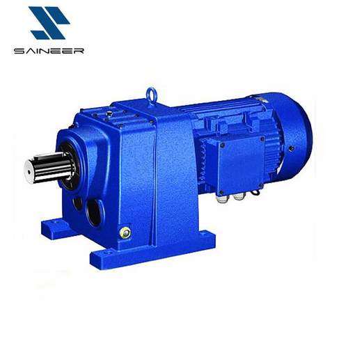 R系列卧式斜齿轮平行轴蜗轮减速器R27同轴电机齿轮箱批量变速箱