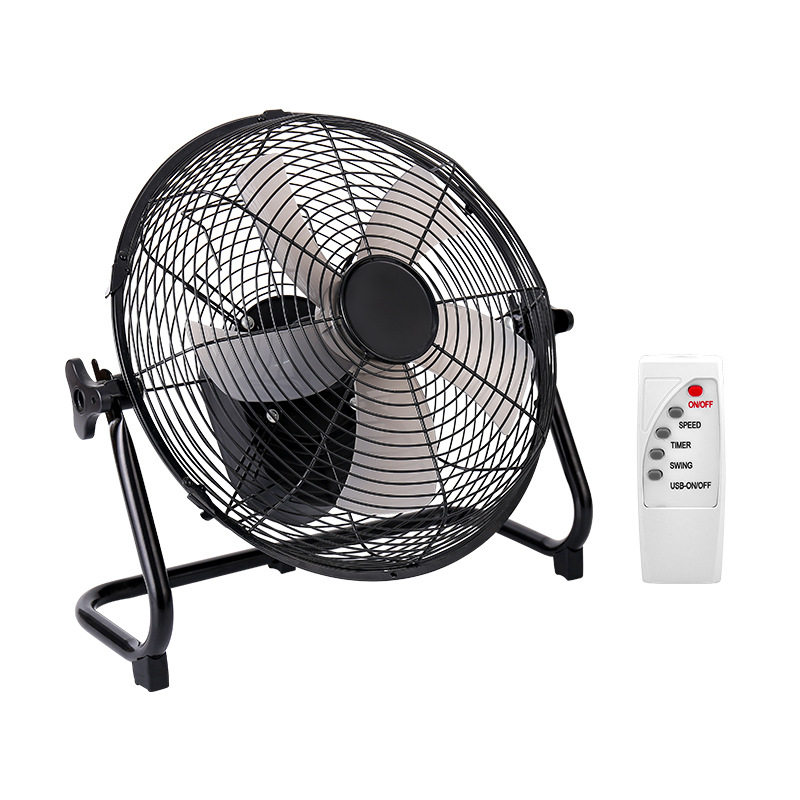 太阳能充电18寸趴地风扇家用 solar fan DC12V停电户外应急大风力