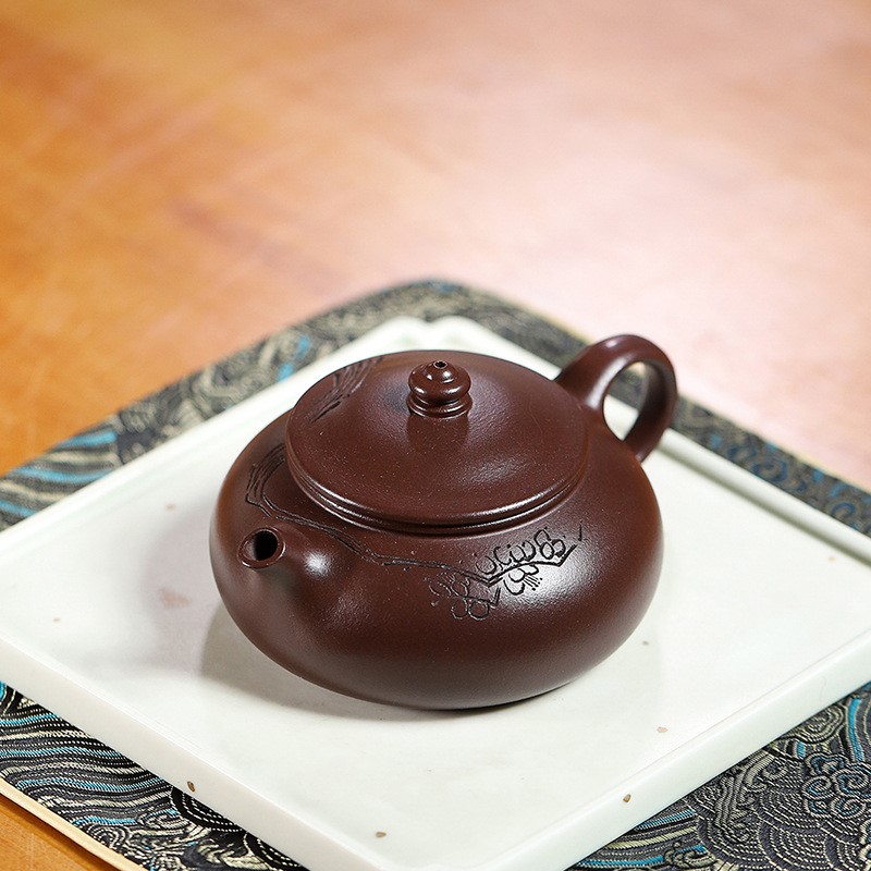 批发宜兴名家手工原矿紫泥紫砂壶 清香寒江茶壶一人茶具泡茶专用