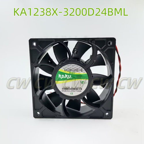 KAKU卡固新能源锂电设备全金属风扇KA1238X-3200D24BML阻燃DC24V