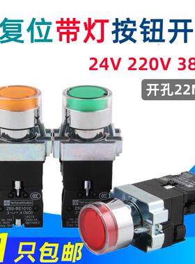 带灯按钮开关 XB2-BW31M1C AC220V ZB2-BE101C102C 一常开 一常闭