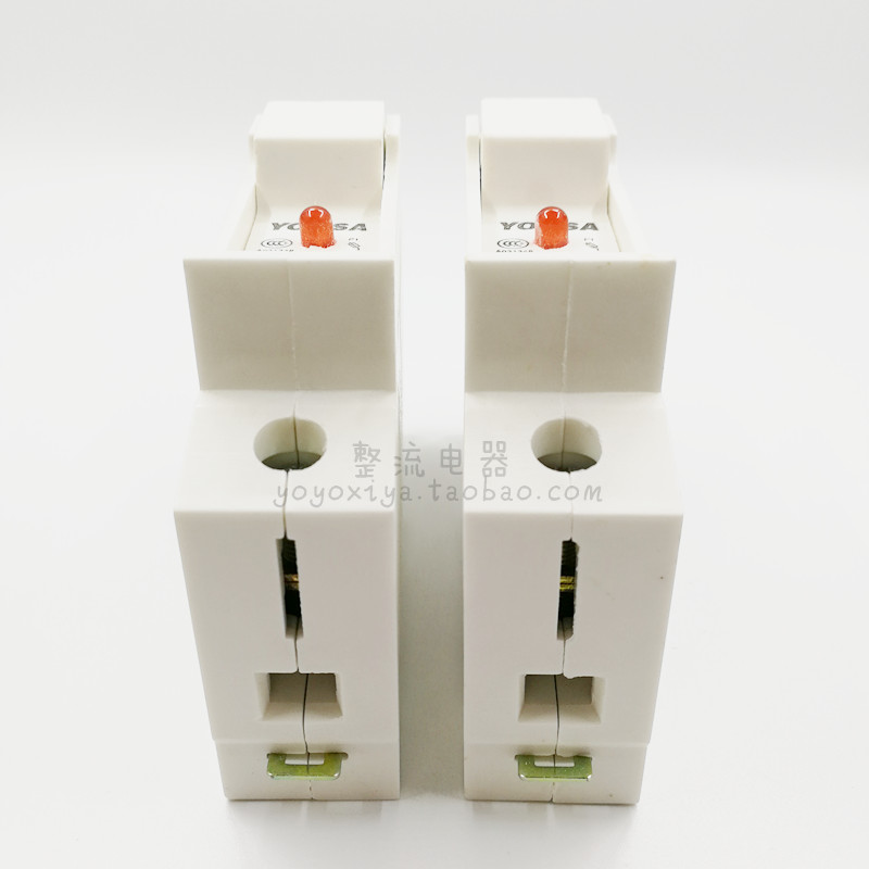 永上圆筒帽形熔断器底座 RT18-63/1P 63A带灯保险座 芯子14*51