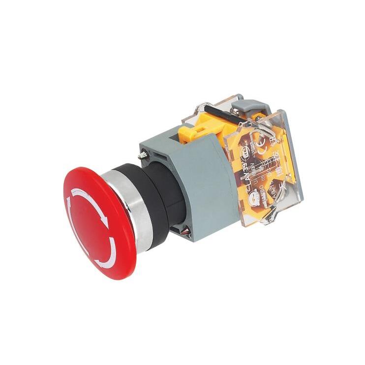 天博按钮 LAY39B-11M 60MM蘑菇头启动按钮开关 螺丝固定型