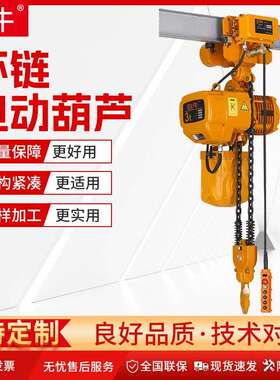 DHP环链电动葫芦1T3T5吨380V鬼头款固定式双速挂钩起重葫芦提升机