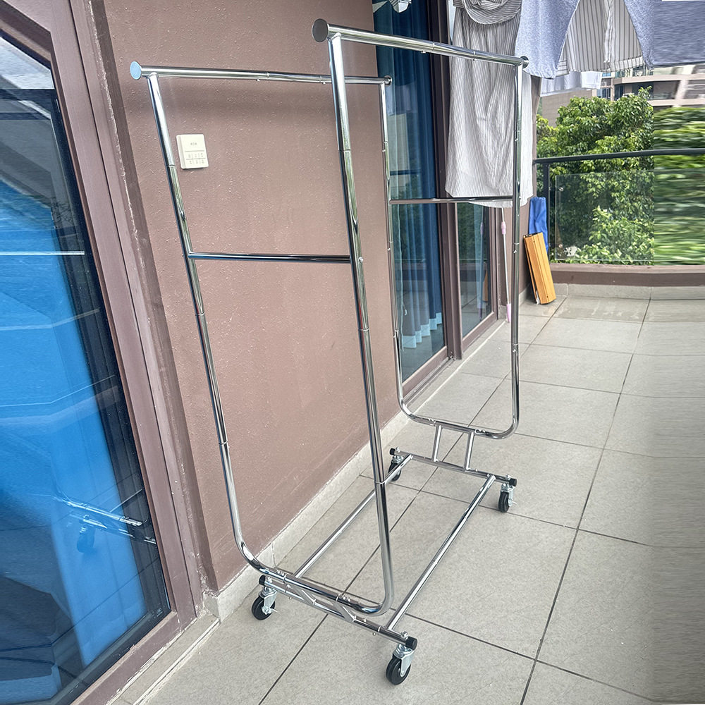 重型双杆可移动衣帽架
