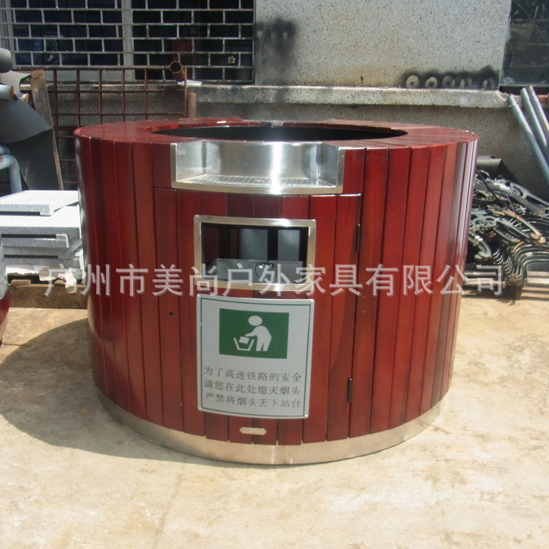 高铁站垃圾桶内置花箱款式时尚美观大方实用