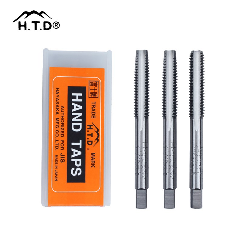 进口富士HTD手用套装丝攻英制丝锥1/8 3/16 1/4 5/16 3/8 1/2
