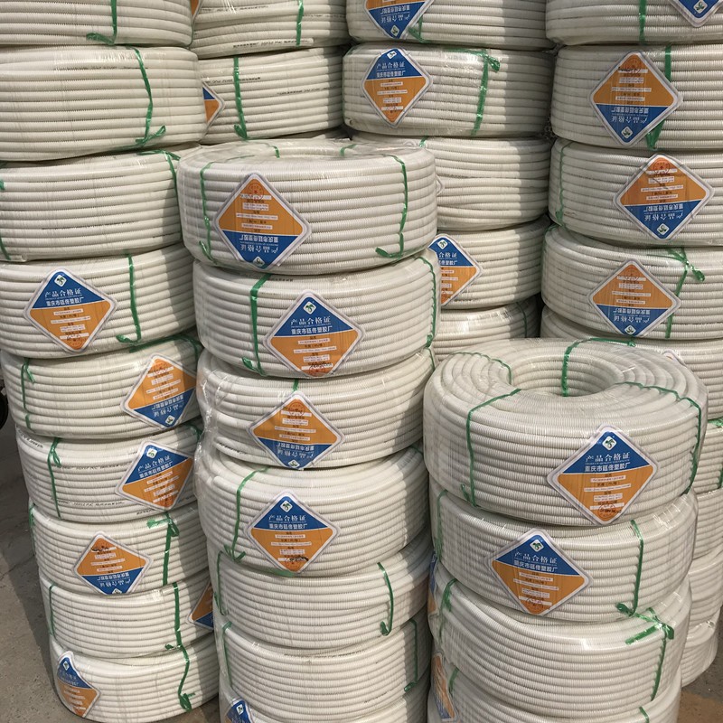100米PVC波纹管塑料电管16~50mm波纹阻燃线管电线穿线穿电线软管
