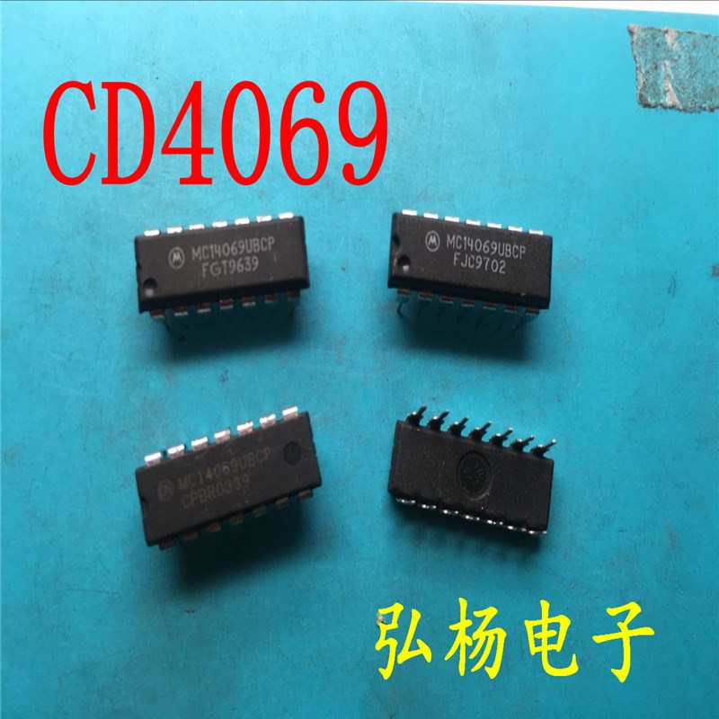 原装进口拆机 CD4069 CD4069UBE CD4069BE DIP14 MC14069UBCP