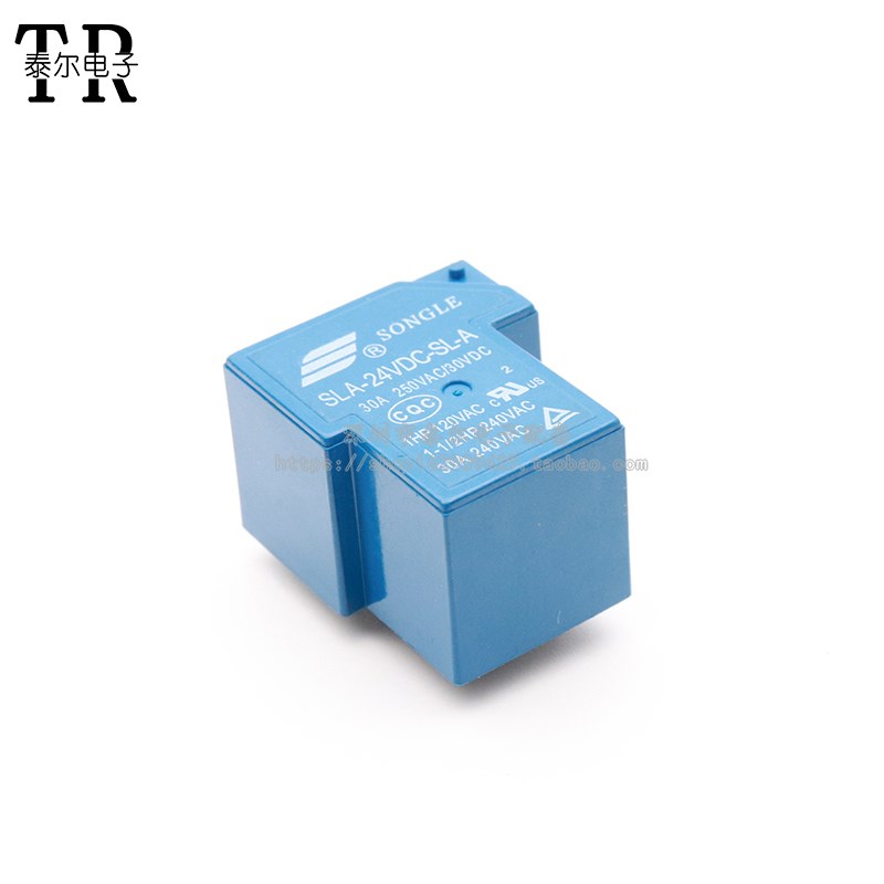 松乐继电器 SLA-05V 12V 24VDC-SL-A -SL-C 4脚 30A T90继电器