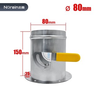 镀锌割手柄单法14兰手动风阀 圆形硅切胶闭阀 通风管阀门 蝶密道