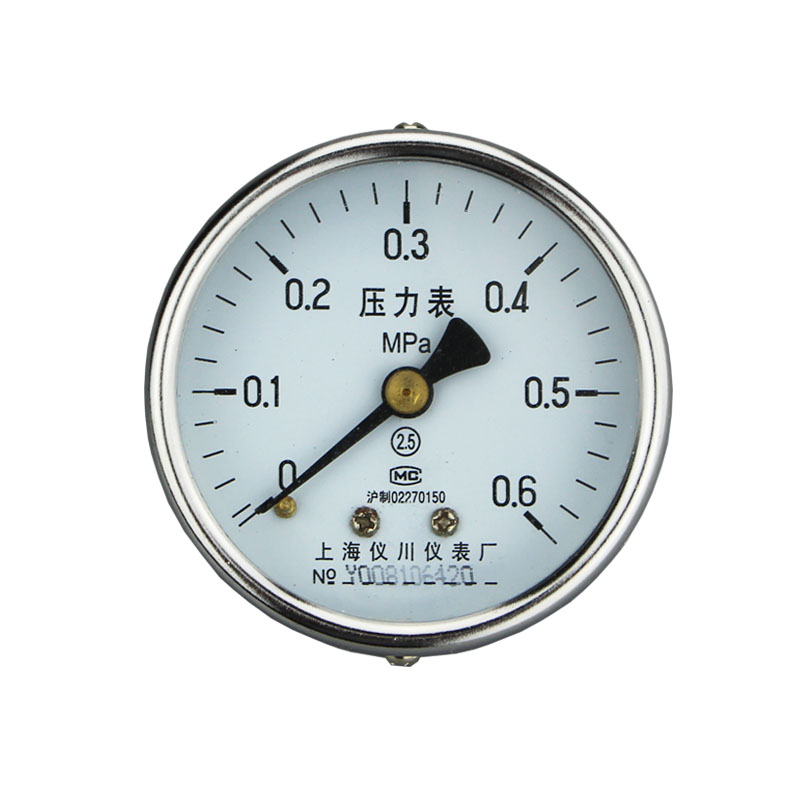 轴向无前边压力表 Y-60Z 螺纹M10*1 M14*1.5 兆帕0-0.6/1/1.6Mpa
