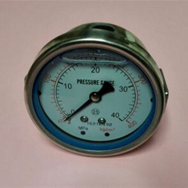 轴向 偏心螺纹 带支架 不锈钢耐震压力表 60mm yn-60-z-u 40mpa