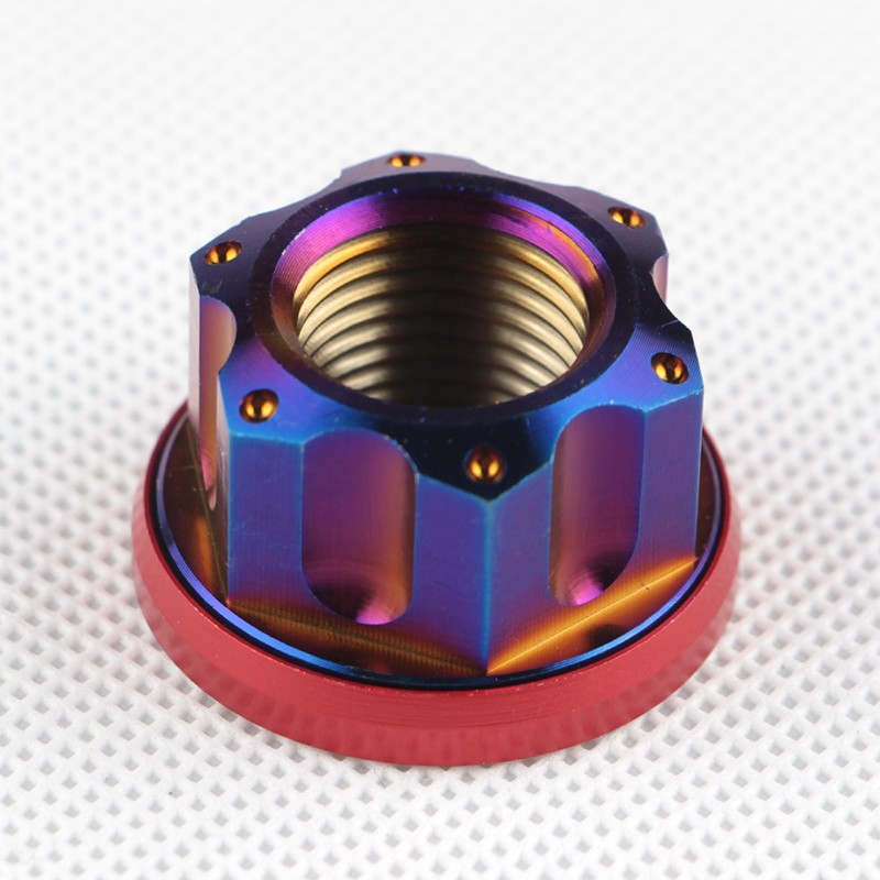 不锈钢304螺丝帽电摩改装小牛N1全顺电机螺母3D立体款M16/M18烧钛