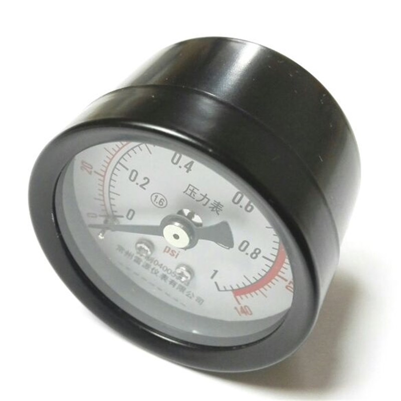 轴向袖珍型压力表Y-40Z外径40mm压力1mpa 140psi 螺纹m10x1 ZG1/8