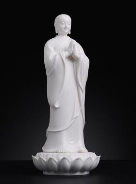 戴玉堂陶瓷阿难迦叶尊者像佛祖弟子释迦牟尼侍者佛像供奉家用摆件