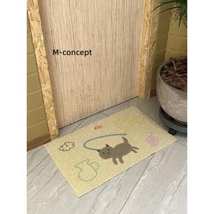 月光集 ins风入户门地垫家用卡通脚垫室外防滑丝圈地垫 猫世界