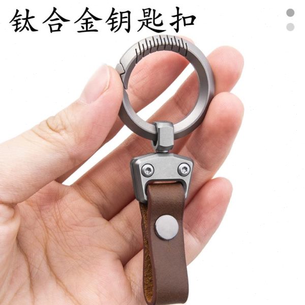 奔驰MB简约适用挂件F钥匙汽车钥匙扣万向B奥迪高档男士钛合金W21