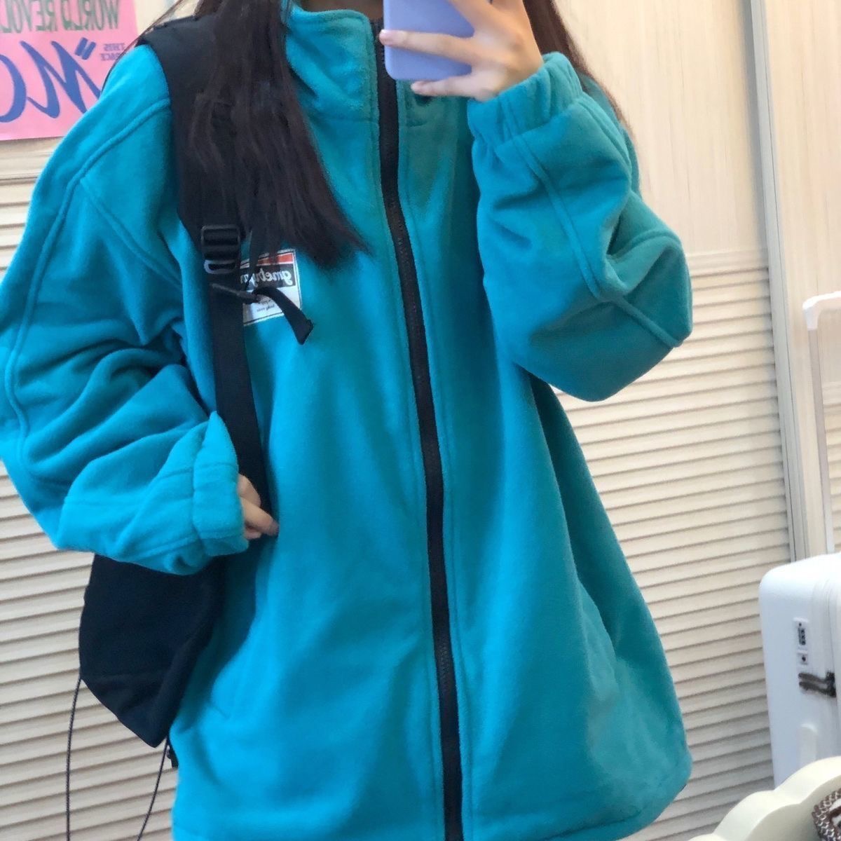 2025年秋冬季ins港风开衫外套男女韩版宽松情侣立领夹外套男秋冬