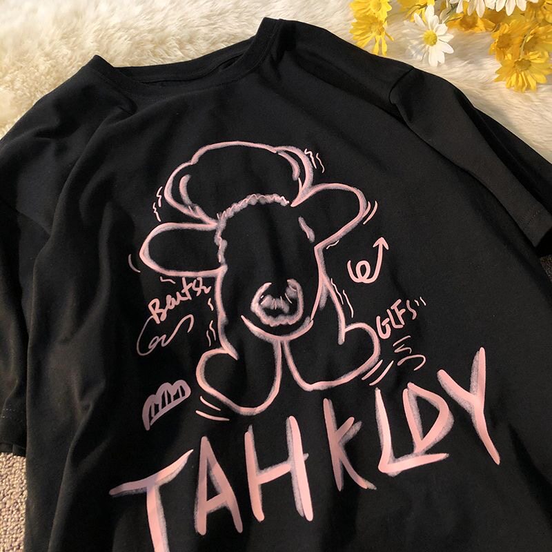 新款2026短袖潮流男女学生情侣装T恤百搭休闲大码春夏季新款日系