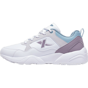 特步皮面运动鞋女鞋2025新款冬季女士防水小白鞋旗舰店女款跑步鞋