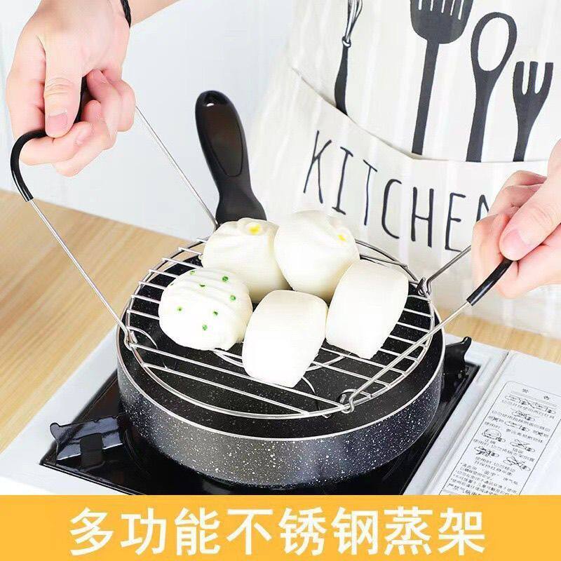 硅胶不锈钢二合一多功能防烫提盘夹家用多层蒸架隔热夹子