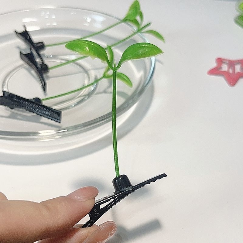 抖音超火呆萌小草侧边夹少女童趣碎发夹子搞怪百搭女生头饰