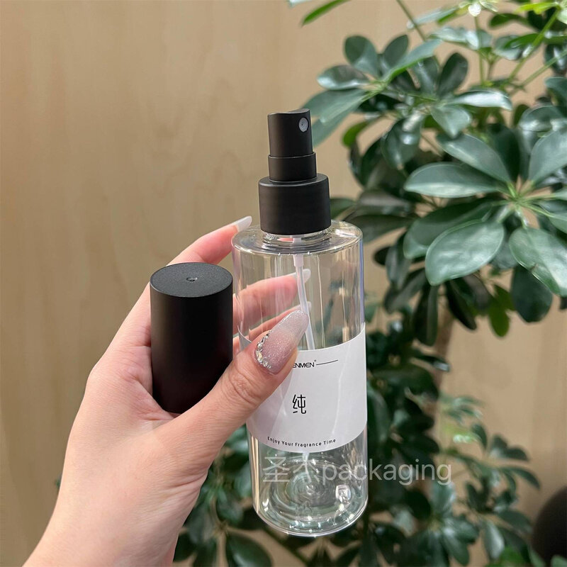 200ml香氛爽肤水简约透明带罩带盖分装瓶定妆保湿极细喷雾瓶