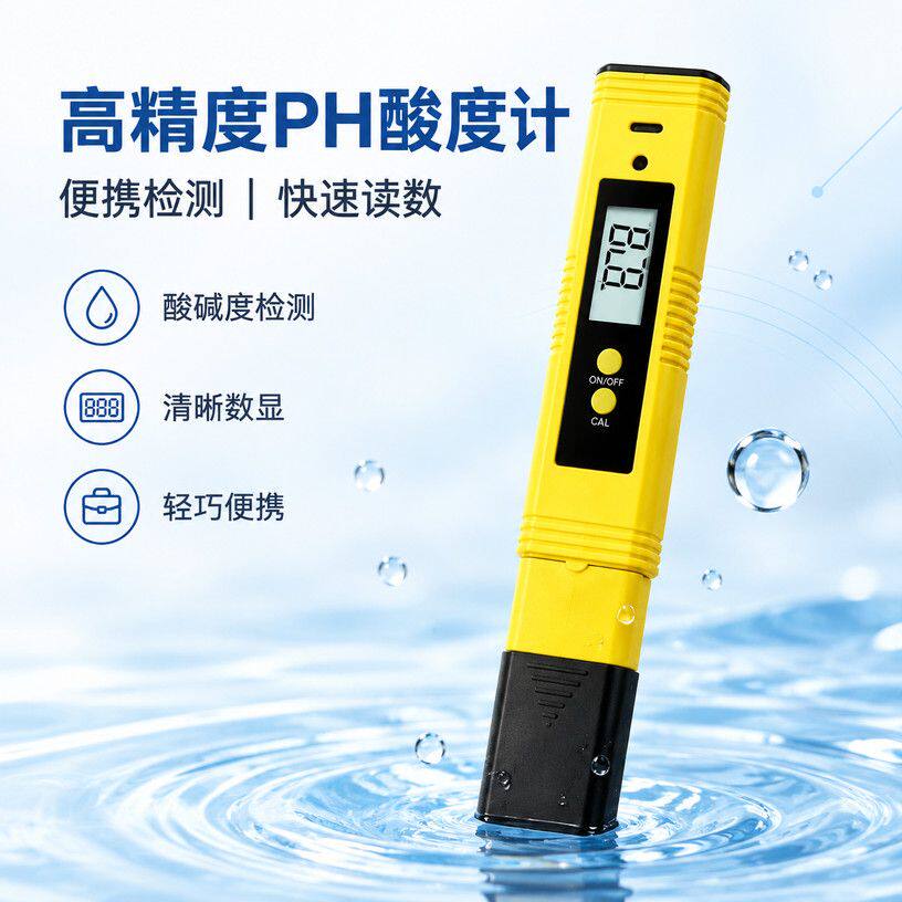 数显便携式 PH 酸度计高精 PH测试笔工业污水养殖水酸碱度检测仪