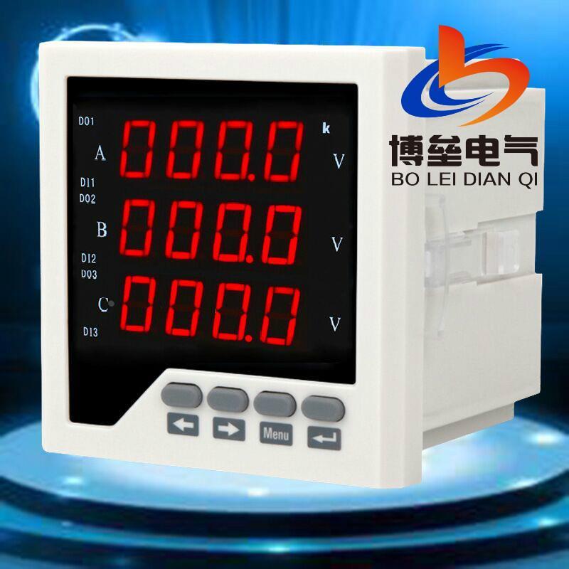 电压测量仪 三相电流电压表 交流电压表三排显示电流参量仪器仪表