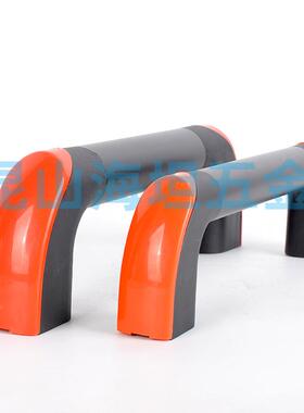 管状25/30机床防护门拉手铝合金管状机床机械数控门把手橙色黑色