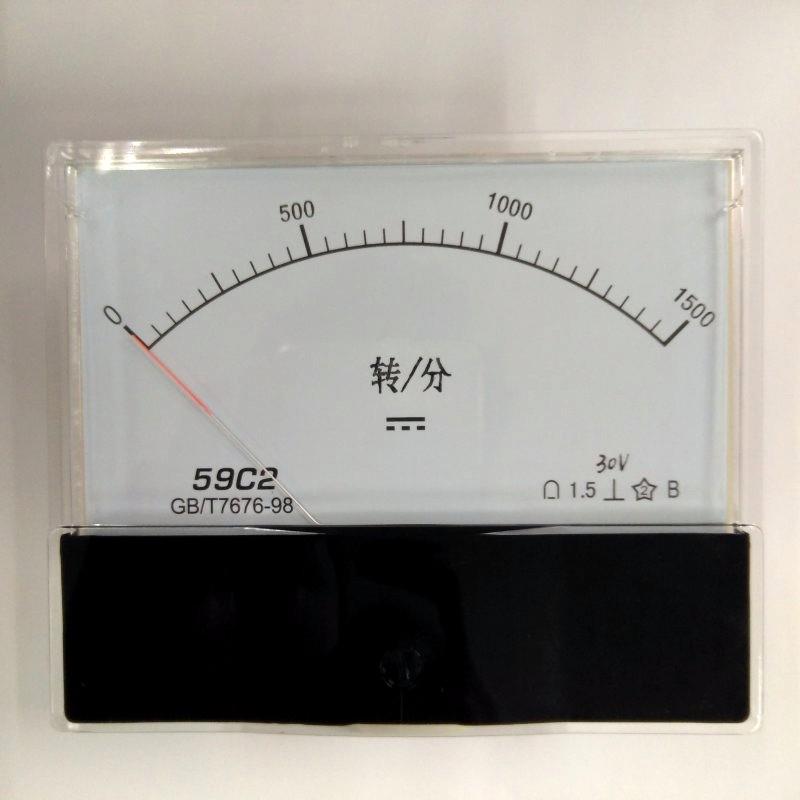 59C2 1500转/分 10V 15V 30V 指针式转速表 直流电流电压表