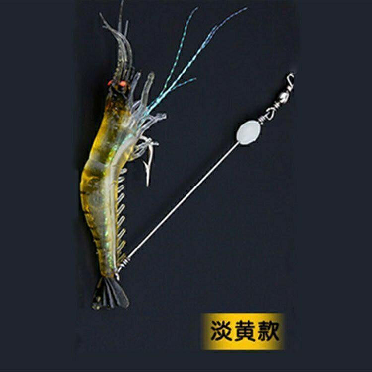 路亚仕挂虾钩仿真软虫假饵淡水黑鱼翘嘴鲈鱼亮片垂钓虾型饵料