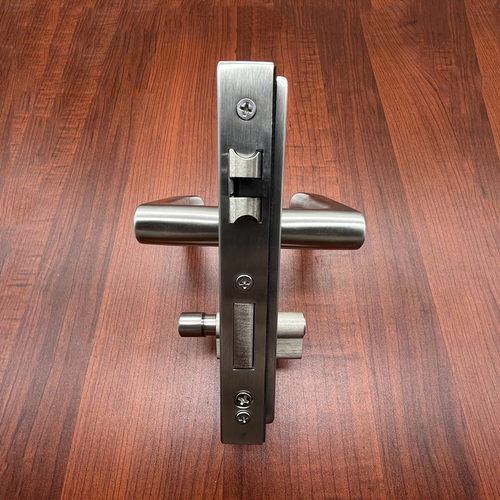 办公室高隔断玻璃门锁活动把手z锁玻璃门锁带拉手缺口玻璃锁开孔