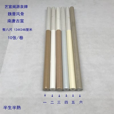 艺宣阁源泉牌魏晋风骨【八尺 南唐古宣】半生半熟 国展纸 W124X24