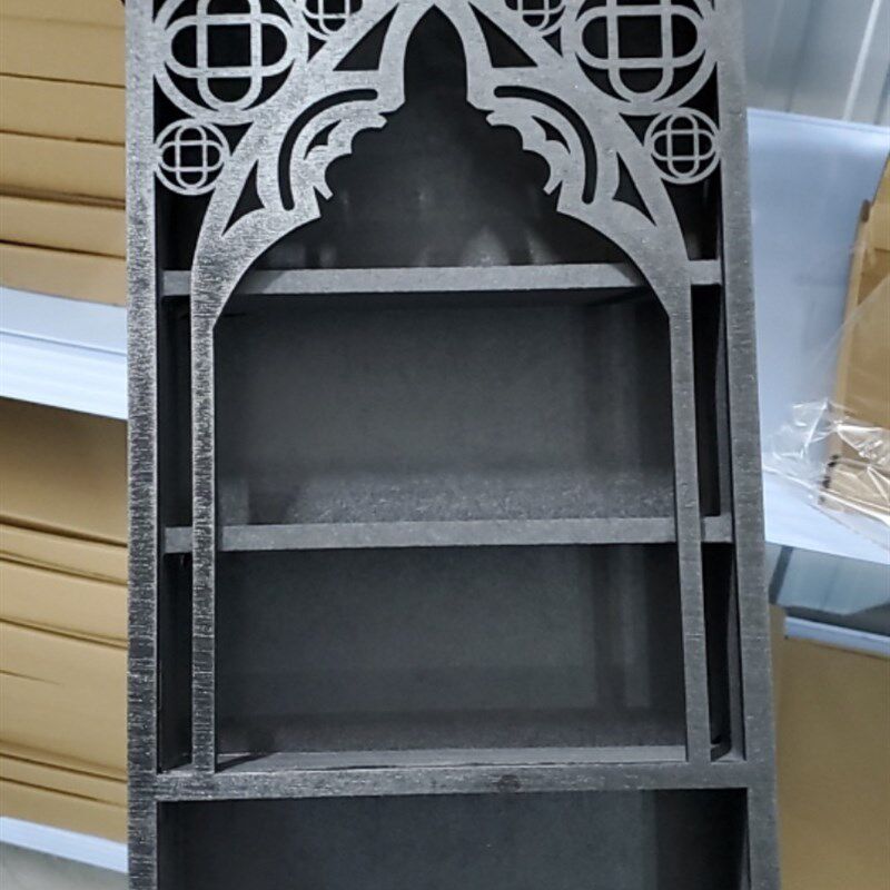 跨境哥特式置物架k窗形展示架水晶展示架置物架新品水晶架背景装