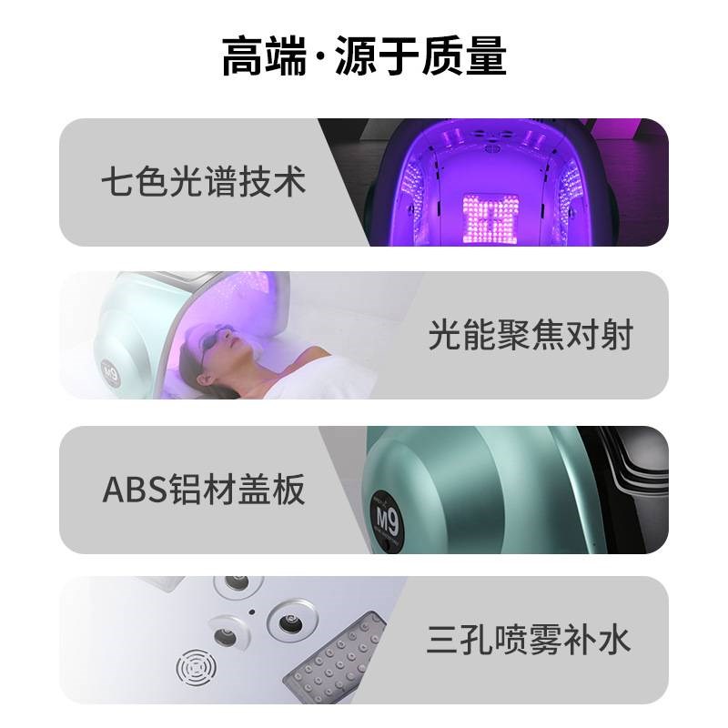 现货9色光负离l子补水3D激光修覆洁肤淡印祛痘