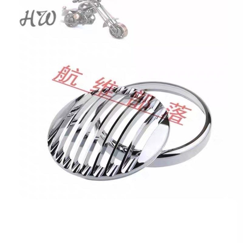 适用于凯旋bobber blavck 改装大灯罩铝合金复古前大灯保护网配件