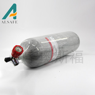 【奥斯福】厂家 红色表头空呼阀6.8L铝合金内胆碳纤维高压气瓶