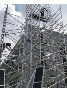 外贸scaffold scaffolding移动式铝合金脚手架创意款一件起订脚手