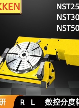 日研手动倾斜CNC数控分度转台NST250 300 500定位回转轴分度头