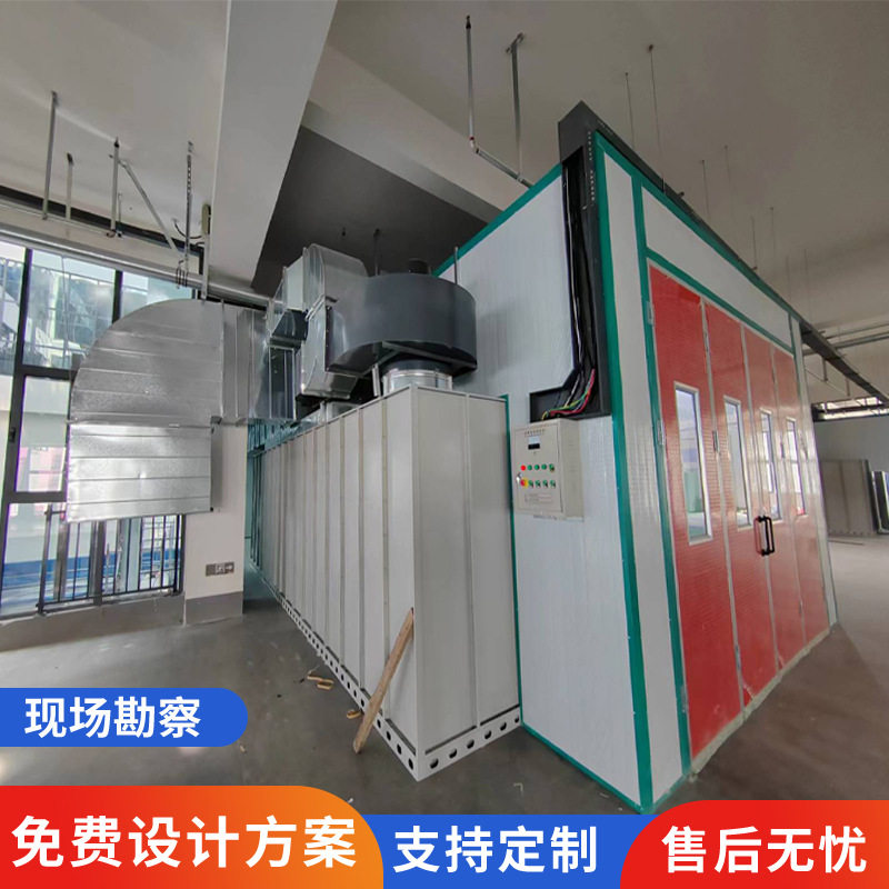 工业型喷漆房大型湿式打磨房烤漆房车间废气净化成套设备源头工厂