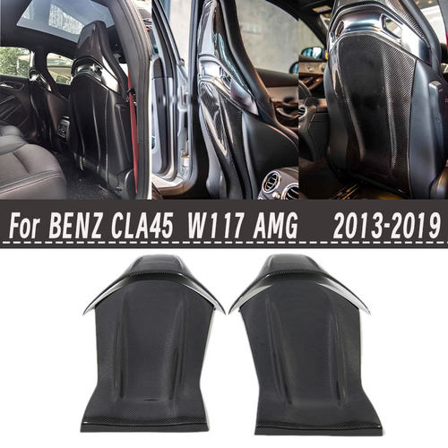 适用于奔驰AMG C63 A45 CLA45 GLA45碳纤维座椅靠背改装椅背装饰